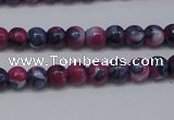 CRF273 15.5 inches 3mm round dyed rain flower stone beads