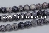 CRF281 15.5 inches 6mm round dyed rain flower stone beads