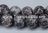 CRF285 15.5 inches 14mm round dyed rain flower stone beads