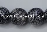 CRF288 15.5 inches 20mm round dyed rain flower stone beads