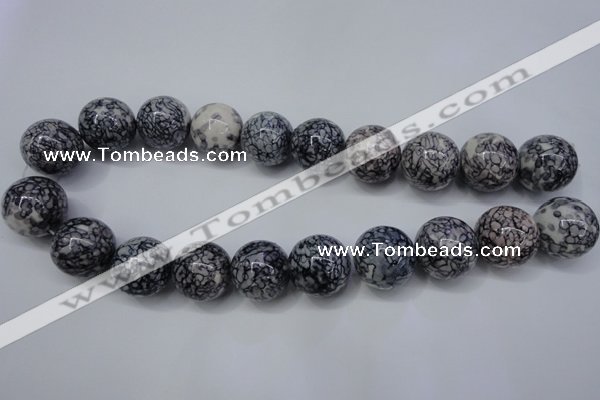 CRF288 15.5 inches 20mm round dyed rain flower stone beads