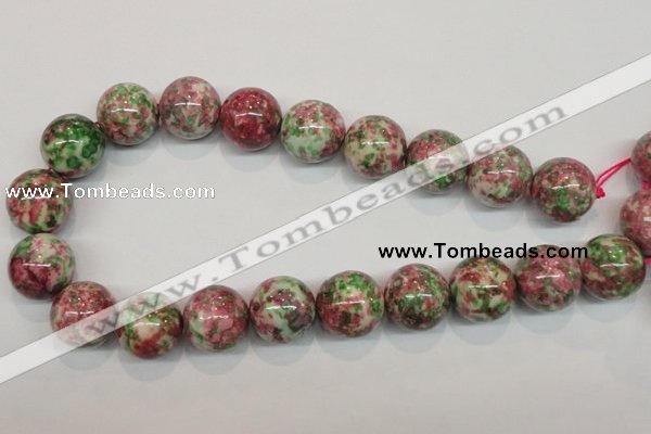 CRF29 15.5 inches 20mm round dyed rain flower stone beads wholesale