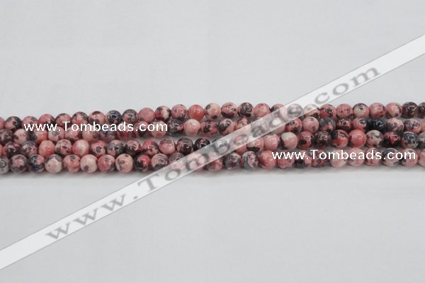 CRF300 15.5 inches 4mm round dyed rain flower stone beads wholesale