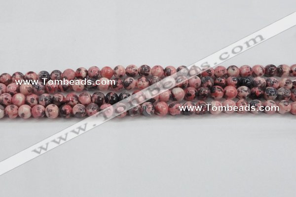 CRF301 15.5 inches 6mm round dyed rain flower stone beads wholesale