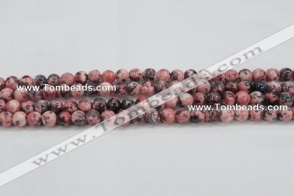 CRF302 15.5 inches 8mm round dyed rain flower stone beads wholesale