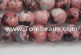 CRF303 15.5 inches 10mm round dyed rain flower stone beads wholesale