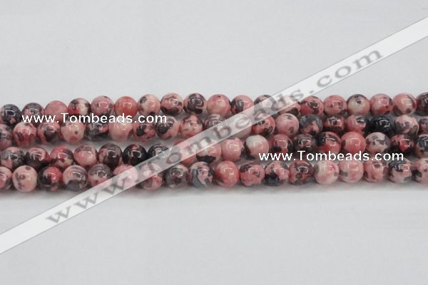 CRF304 15.5 inches 12mm round dyed rain flower stone beads wholesale