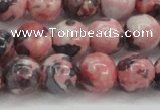 CRF305 15.5 inches 14mm round dyed rain flower stone beads wholesale