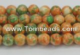 CRF307 15.5 inches 4mm round dyed rain flower stone beads wholesale