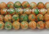 CRF308 15.5 inches 6mm round dyed rain flower stone beads wholesale