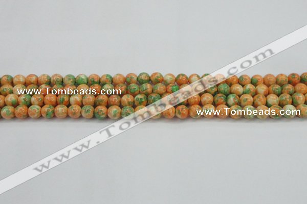 CRF308 15.5 inches 6mm round dyed rain flower stone beads wholesale