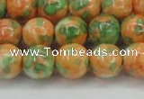 CRF312 15.5 inches 14mm round dyed rain flower stone beads wholesale