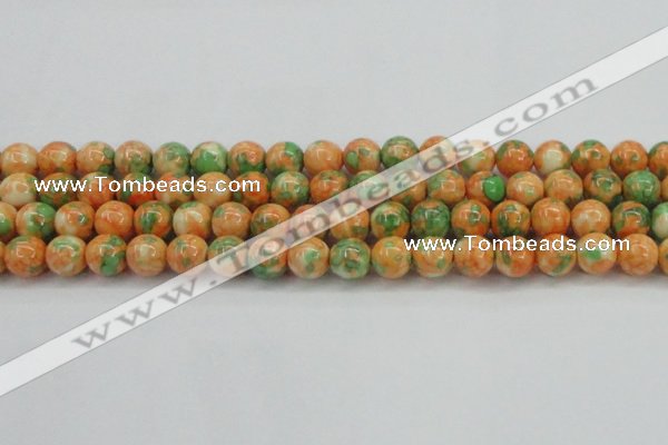 CRF312 15.5 inches 14mm round dyed rain flower stone beads wholesale