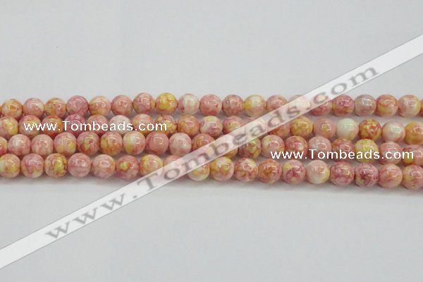 CRF317 15.5 inches 10mm round dyed rain flower stone beads wholesale