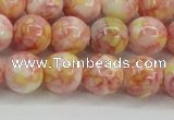 CRF318 15.5 inches 12mm round dyed rain flower stone beads wholesale