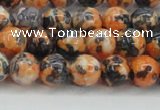 CRF323 15.5 inches 8mm round dyed rain flower stone beads wholesale