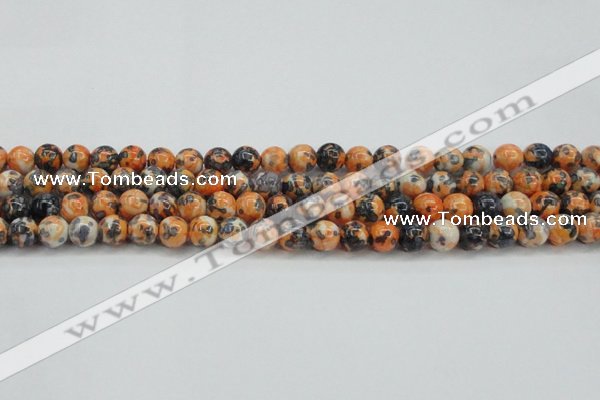 CRF323 15.5 inches 8mm round dyed rain flower stone beads wholesale