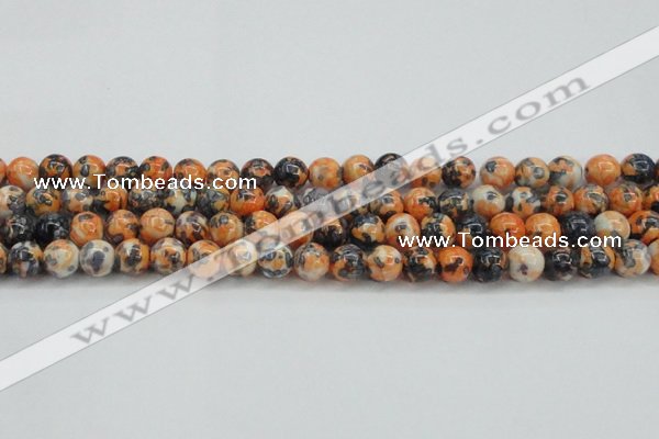 CRF324 15.5 inches 10mm round dyed rain flower stone beads wholesale