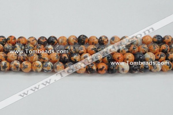 CRF326 15.5 inches 14mm round dyed rain flower stone beads wholesale