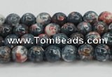 CRF328 15.5 inches 4mm round dyed rain flower stone beads wholesale