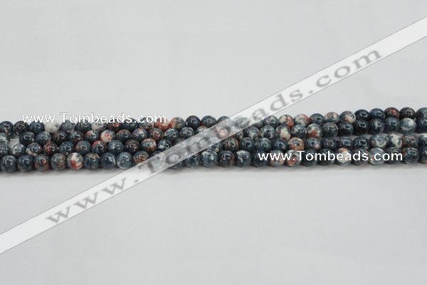 CRF328 15.5 inches 4mm round dyed rain flower stone beads wholesale