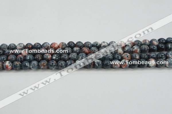 CRF331 15.5 inches 10mm round dyed rain flower stone beads wholesale