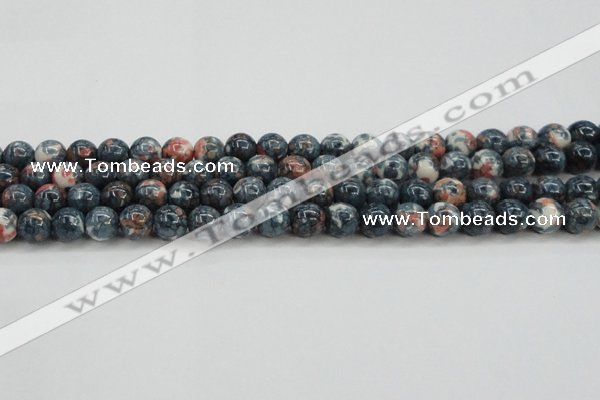 CRF332 15.5 inches 12mm round dyed rain flower stone beads wholesale