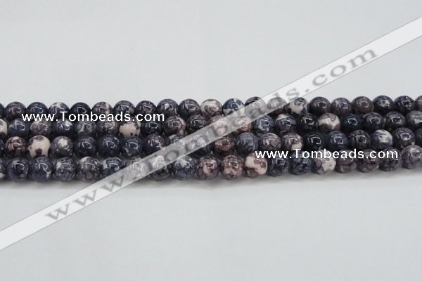 CRF338 15.5 inches 10mm round dyed rain flower stone beads wholesale