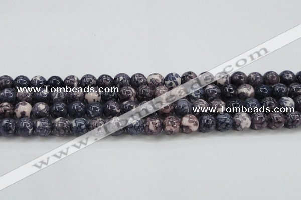 CRF339 15.5 inches 12mm round dyed rain flower stone beads wholesale