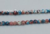 CRF34 15.5 inches 4mm round dyed rain flower stone beads wholesale