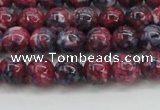CRF343 15.5 inches 6mm round dyed rain flower stone beads wholesale