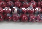 CRF344 15.5 inches 8mm round dyed rain flower stone beads wholesale