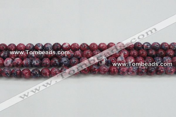 CRF345 15.5 inches 10mm round dyed rain flower stone beads wholesale