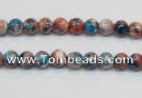 CRF35 15.5 inches 6mm round dyed rain flower stone beads wholesale