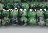 CRF350 15.5 inches 6mm round dyed rain flower stone beads wholesale