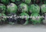 CRF354 15.5 inches 14mm round dyed rain flower stone beads wholesale