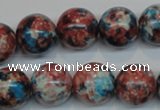 CRF38 15.5 inches 16mm round dyed rain flower stone beads wholesale