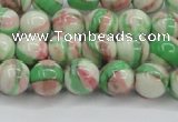 CRF382 15.5 inches 8mm round dyed rain flower stone beads wholesale