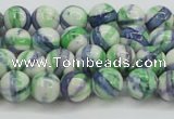 CRF387 15.5 inches 6mm round dyed rain flower stone beads wholesale