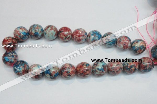 CRF39 15.5 inches 20mm round dyed rain flower stone beads wholesale