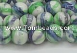 CRF390 15.5 inches 12mm round dyed rain flower stone beads wholesale