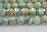 CRF392 15.5 inches 4mm round dyed rain flower stone beads wholesale