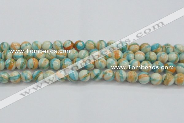 CRF396 15.5 inches 12mm round dyed rain flower stone beads wholesale