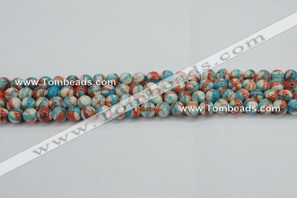 CRF399 15.5 inches 6mm round dyed rain flower stone beads wholesale