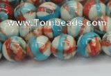 CRF401 15.5 inches 10mm round dyed rain flower stone beads wholesale