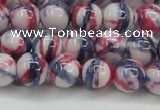 CRF407 15.5 inches 10mm round dyed rain flower stone beads wholesale