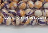 CRF411 15.5 inches 6mm round dyed rain flower stone beads wholesale