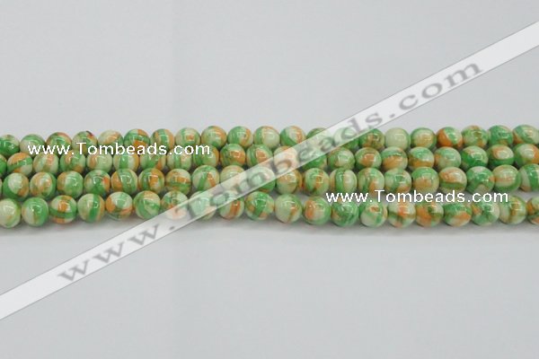 CRF418 15.5 inches 8mm round dyed rain flower stone beads wholesale