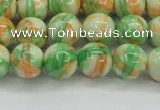 CRF419 15.5 inches 10mm round dyed rain flower stone beads wholesale