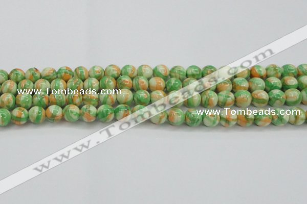 CRF419 15.5 inches 10mm round dyed rain flower stone beads wholesale